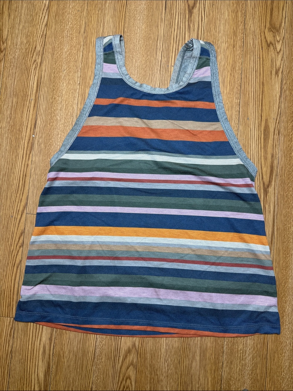 Prana Striped Multicolor Racerback Tank Top